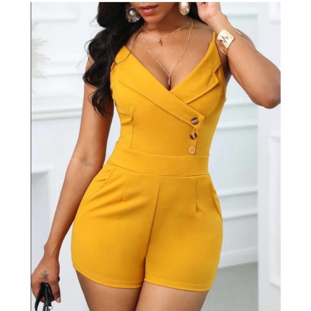 ChicMe mustard romper